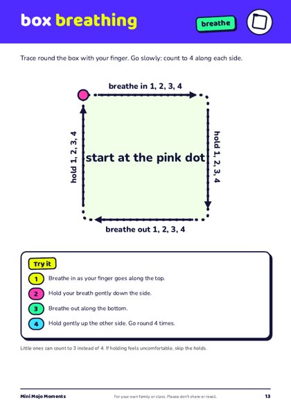 A page from inside Mini Mojo Moments